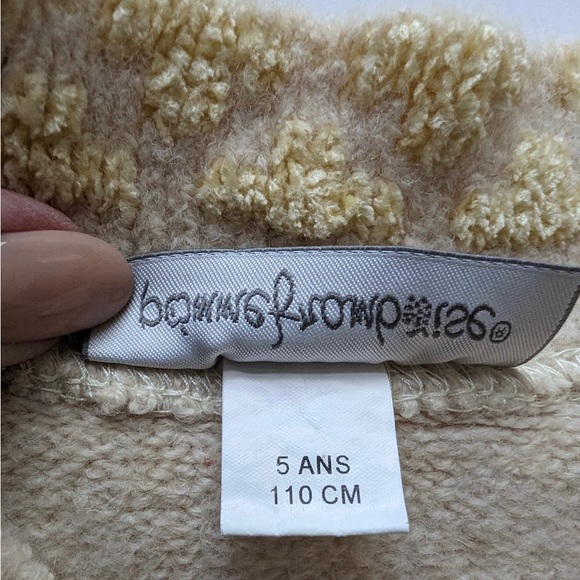 NWOT Vintage Pomme Framboise Girls Off-white Pullover Sweater Sz. 5 yrs/110 cm - Picture 5 of 6